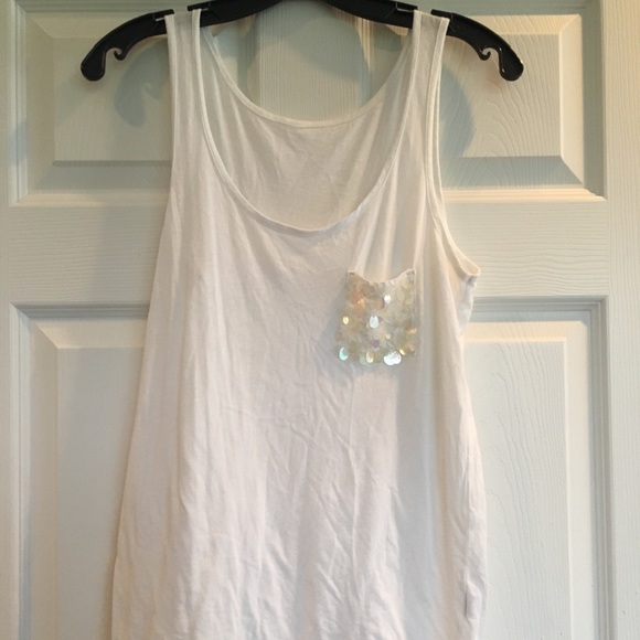 J. Crew Sequin Pocket Tanktop - Picture 1 of 4